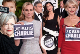 Golden Globes attendees: Je suis Charlie - V?DEO